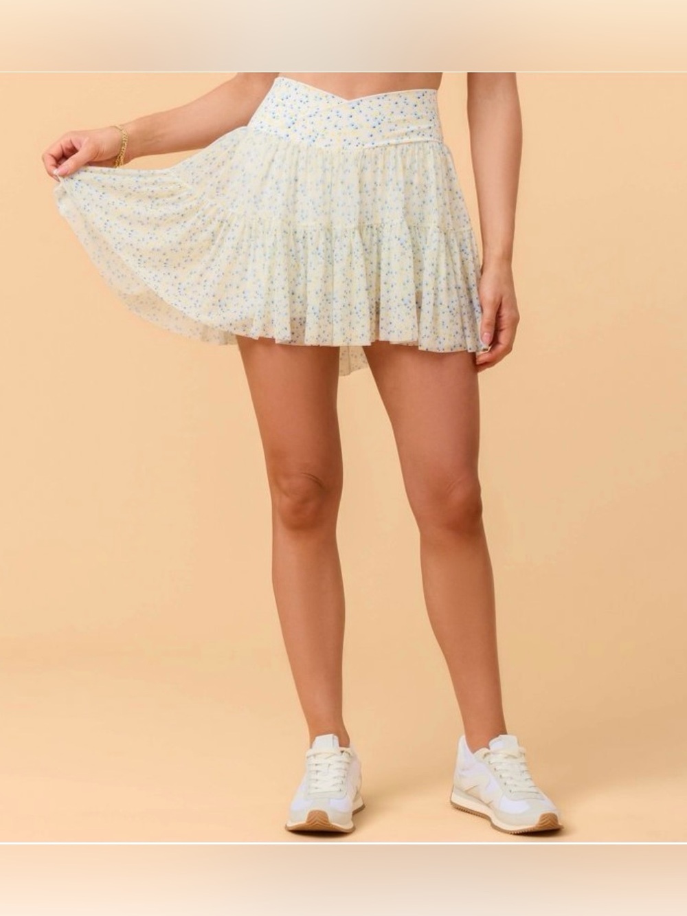 NWT! Blogilates Viral Taylor Swift Popflex Ballerina Skirt Skort White Floral M